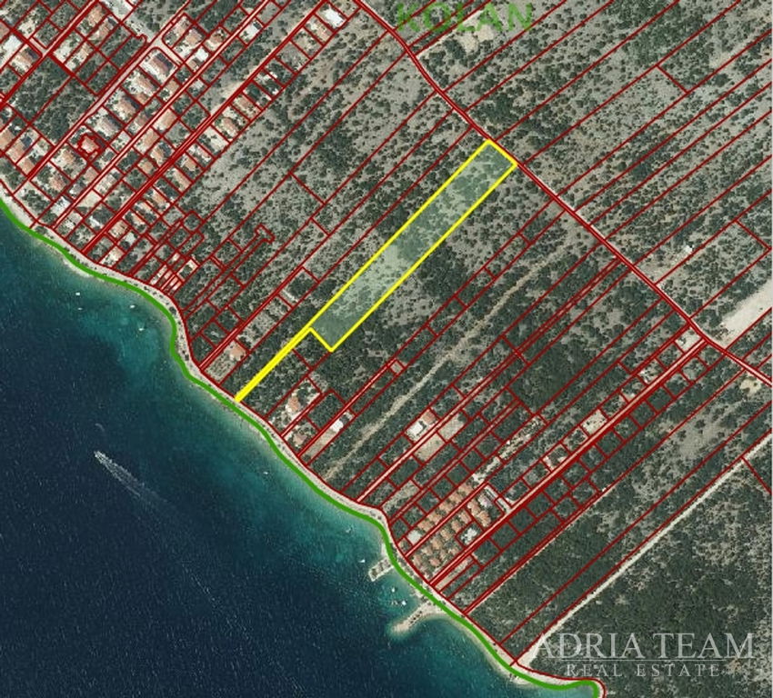 ZEMLJIŠTE T2 ZONA, PRVI RED DO MORA, PAG - KOLAN