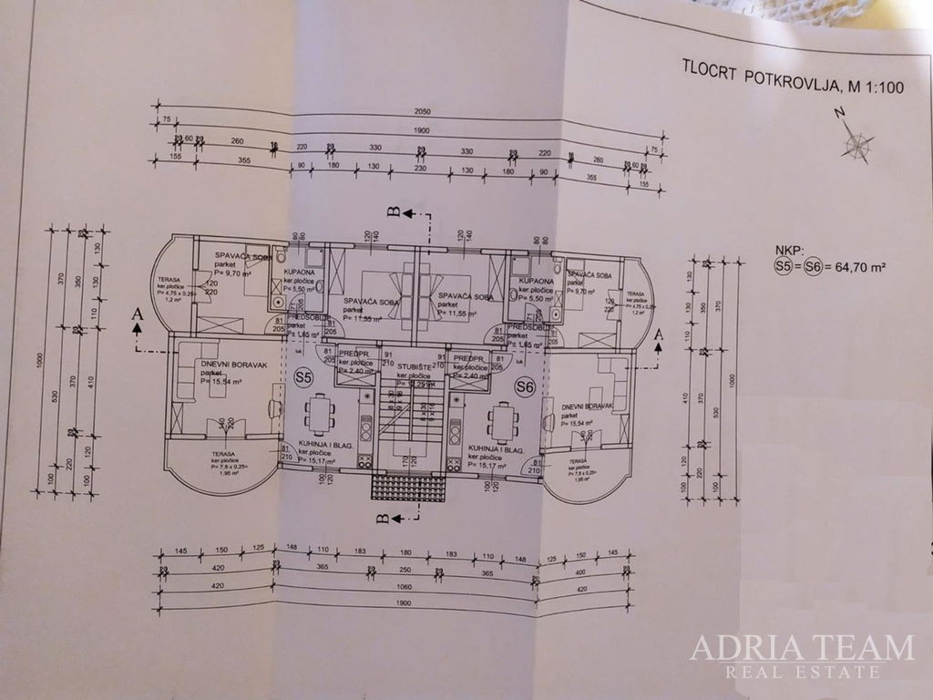 GRAĐEVINSKO ZEMLJIŠE S PROJEKTOM, 500 m OD MORA - JASENICE, MASLENICA