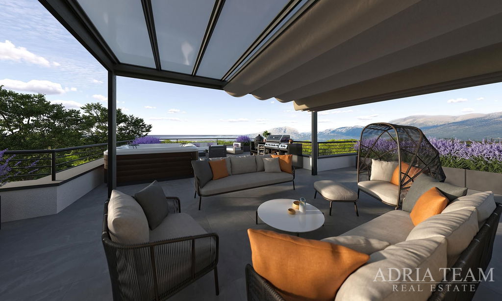 APARTMAN S3 S BAZENOM, VRTOM I KROVNOM TERASOM, NOVOGRADNJA - MANDRE, PAG