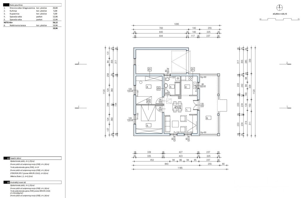 GRAĐEVINSKO ZEMLJIŠTE S GRAĐEVINSKOM DOZVOLOM ZA PROJEKT, 300 m OD MORA - RAŽANAC