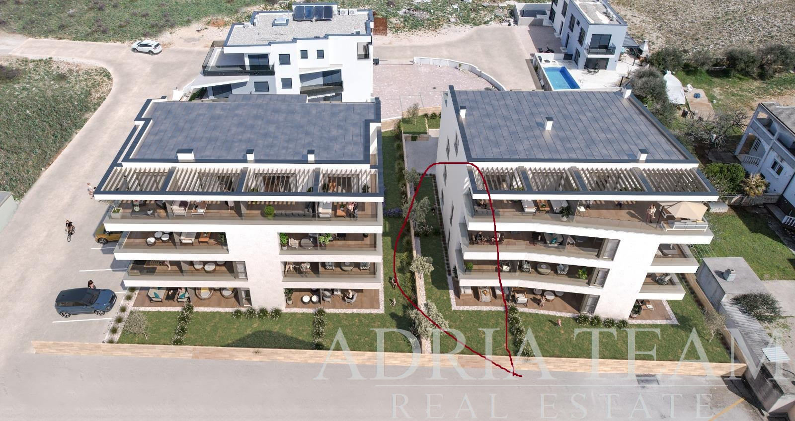 MODERNA NOVOGRADNJA 300m OD MORA - POVLJANA, PAG