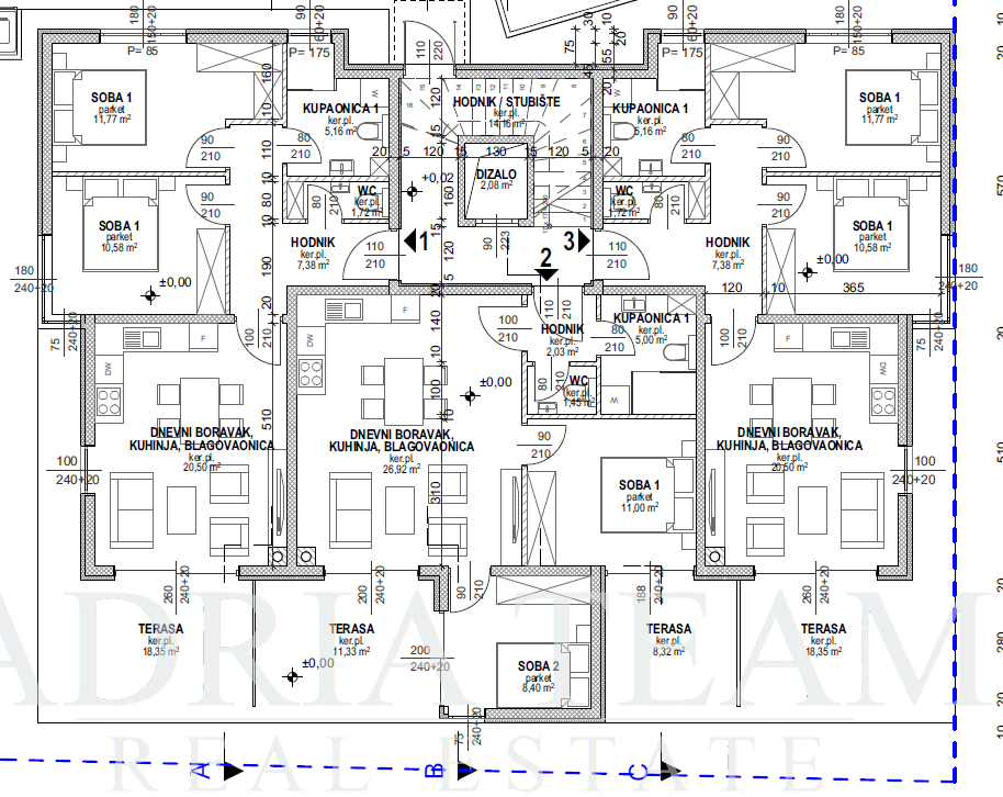 MODERNA NOVOGRADNJA 300m OD MORA - POVLJANA, PAG