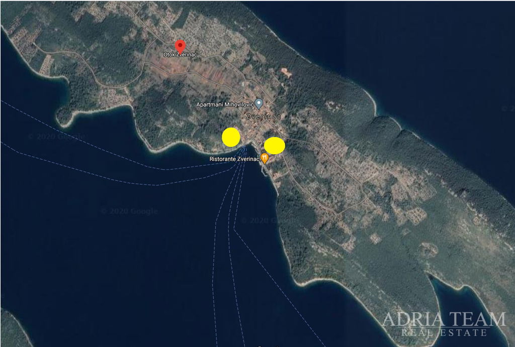 GRAĐEVINSKO ZEMLJIŠTE 663m2+449m2+199m2+249m2, 50m OD MORA - NA OTOKU ZVERINCU U BLIZINI ZADRA