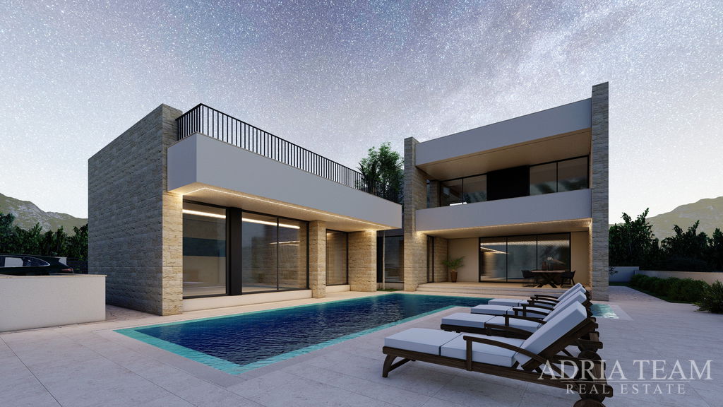 LUKSUZNA VILA, NOVOGRADNJA S POGLEDOM NA MORE - RADOVIN