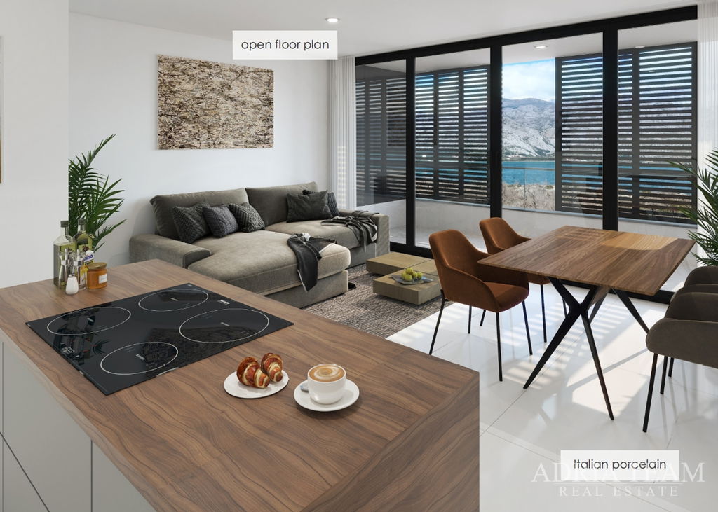 APARTMAN E1 S POGLEDOM NA MORE I PLANINE - VINJERAC