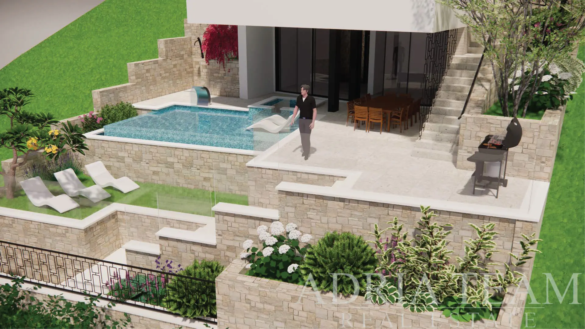 EKSKLUZIVNO GRAĐEVINSKO ZEMLJIŠTE S PROJEKTOM LUKSUZNE VILE – RTINA, ZADAR