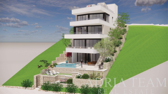 EKSKLUZIVNO GRAĐEVINSKO ZEMLJIŠTE S PROJEKTOM LUKSUZNE VILE – RTINA, ZADAR nekretnina za prodaju