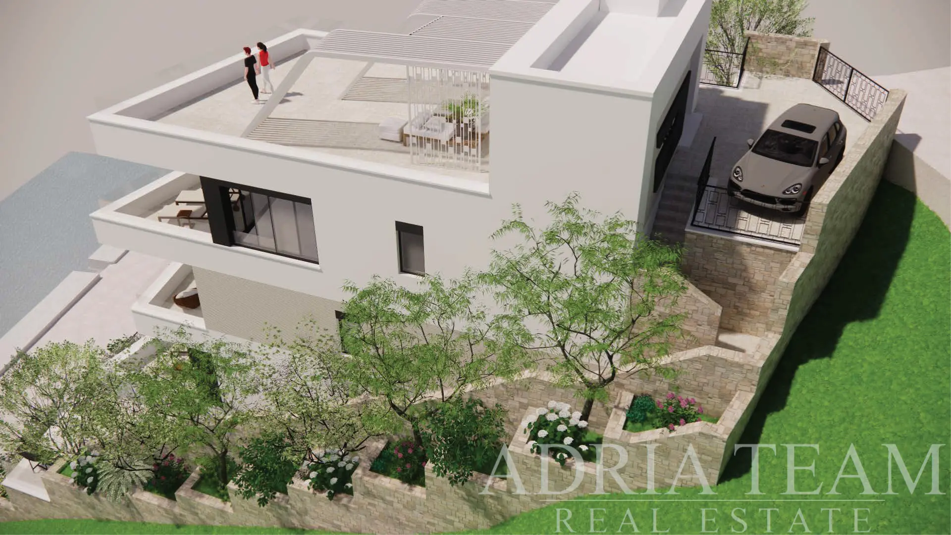 EKSKLUZIVNO GRAĐEVINSKO ZEMLJIŠTE S PROJEKTOM LUKSUZNE VILE – RTINA, ZADAR