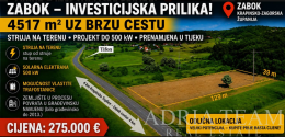 ZEMLJIŠTE S INVESTICIJSKIM POTENCIJALOM – ZABOK nekretnina za prodaju